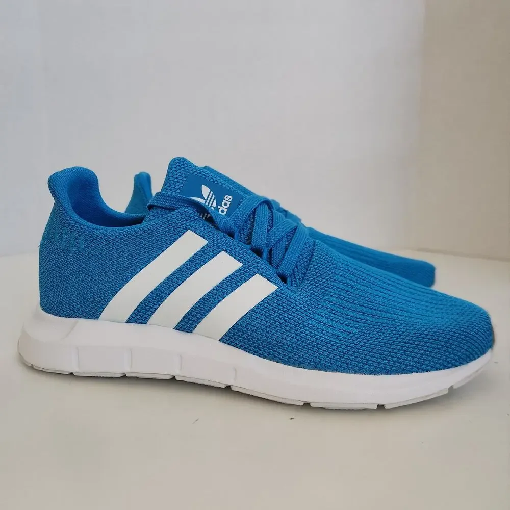 adidas Originals Swift J Running Shoe Shock Cyan/White/White, 5 M US Big Kid